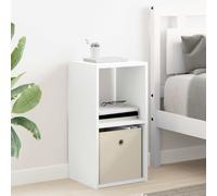 vidaXL Bedside Table White 30.5 x 27 x 59.5 cm Engineered Wood