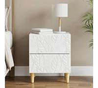 VidaXL Bedside Table White 43 X 34.5 X 48 Cm Engineered Wood