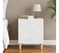 VidaXL Bedside Table White 43 X 34.5 X 50 Cm Engineered Wood
