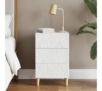 VidaXL Bedside Table White 43 X 39.5 X 66.5 Cm Engineered Wood