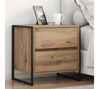 vidaXL Bedside Table with Drawer 2 pcs Artisian Oak 50 x 39.5 x 50 cm
