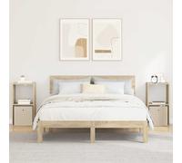 vidaXL Bedside Table with Drawer 2 pcs Sonoma Oak 35 x 32 x 68.5 cm