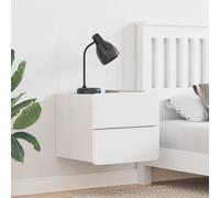 vidaXL Bedside Table with Drawer White 39 x 34 x 33 cm Solid pine wood