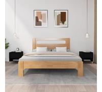 vidaXL Bedside Tables 2 pcs Black 50x46x50 Engineered Wood