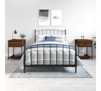 Vidaxl Bedside Tables 2 Pcs Brown Oak 44X45X58 Cm Engineered Wood, Brown