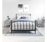vidaXL Bedside Tables 2 pcs Grey Sonoma 34x35.5x45 cm Engineered Wood