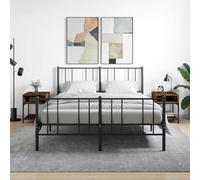 Vidaxl Bedside Tables 2 Pcs Smoked Oak 40X41X50 Cm Engineered Wood, Brown