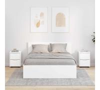 VidaXL Bedside Tables 2 Pcs White 30.5 X 30 X 43 Cm Engineered Wood