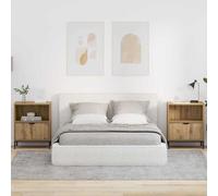 vidaXL Bedside Tables with Drawer 2 pcs Artisan oak 49 x 36 x 61 cm