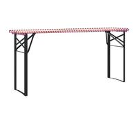 vidaXL Beer Table Leg 2 pcs Black 39 x 3 x 75 cm Powder-Coated Steel, Garden and Terrace, Rectangular Table Leg, Modern Outdoor Furniture, Durable Dining Area Setup, Minimalist Design Accessory