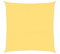 vidaXL Beige 4.5m HDPE Sunshade/Sunscreen Tarp/Sail-Cooling Canopy for Terraces, Gardens & Outdoors, Square, /Water/UV Resistant with Installation Kit