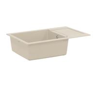 vidaXL Beige Bathroom Sink 780 x 500 mm 80% Quartz and 20% Resin Stylish Rectangular Granite Kitchen Sink Modern Functionality Contemporary Kitchen Worktop Practical Basin