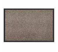 vidaXL Beige Doormat 60 x 40 x 1.2 cm Teddy Fabric Foyer Rectangle Modern Carpet Portable Entrance Door Mat Indoor Hallway