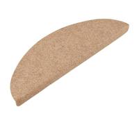 vidaXL Beige Stair Mats with Needle Felt Fabric - Self-adhesive, Non-slip, Washable - Easy Installation for Home and Office - Set of 10❱