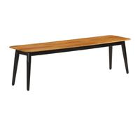 vidaXL Bench Hallway Bench Chair Dining Bench Seat Solid Wood Mango and Iron