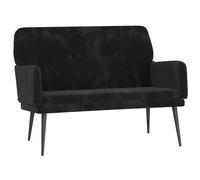 vidaXL Bench Black 108 x 79 x 79 cm Velvet, Elegant Velvet Bench, Modern Design