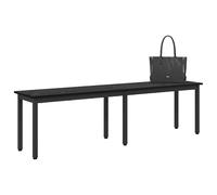 vidaXL Bench Black Oak 160 x 35 x 45 cm Engineered Wood, Living Room, Rectangular, Modern, Durable, Seating Solutions for Comfort, Style, Functionality, and Contemporary Design
