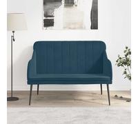 vidaXL Bench Blue 110x76x80 cm Velvet
