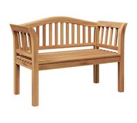 vidaXL Bench Brown 120 x 53.5 x 85 cm Solid Teak wood, Garden and Terrace, Sturd