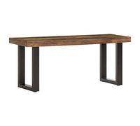 vidaXL Bench Entryway Bench Garden Bench Wooden Bench Hall Bench Dinner Bench Industrial Design 110 cm Solid Reclaimed Wood and Steel