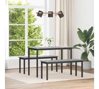 Dining Bench Grey Sonoma 110 x 35 x 45 cm Engineered Wood Metal Legs Minimalist