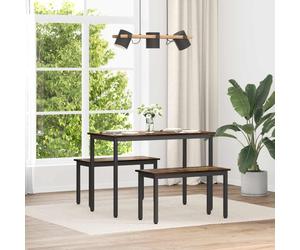 vidaXL Bench Smoke Oak 80 x 35 x 45 cm Engineered Wood