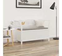 Vidaxl Bench White 107X45X75.5 Cm Solid Wood Fir Benches