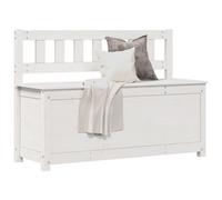 Vidaxl Bench White 110X41X76.5 Cm Solid Wood Pine