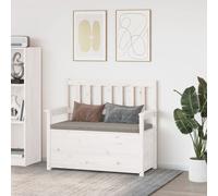 vidaXL Bench White 112.5x51.5x96.5 cm Solid Wood Pine