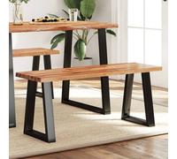 Vidaxl Bench With Live Edge 110 Cm Solid Wood Acacia Benches
