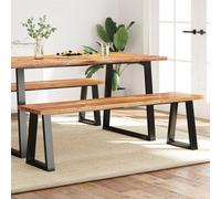 Vidaxl Bench With Live Edge 160 Cm Solid Wood Acacia Benches