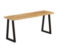 vidaXL Bench with Live Edge Dining Bench Hall Bench Seat Solid Wood Acacia