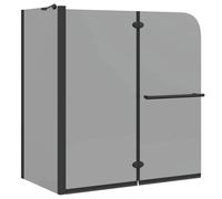 vidaXL Bi-Folding Shower Enclosure Dark Transparent 120 x 67 x 129 cm