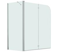 vidaXL Bi-Folding Shower Enclosure ESG 120x68x130cm Bathtub Wall Screen Cabin