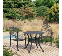 Biatro Set Cast Aluminium Table & Chairs Garden 3/5 Piece Multi Colours vidaXL