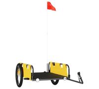 (yellow, 135 x 68 x 38.5 cm) vidaXL Cargo Bike Trailer Bike Wagon Trolley Cart Red Oxford Fabric and Iron
