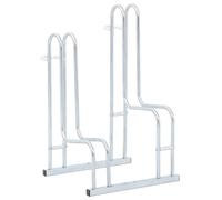vidaXL Bicycle Stand for 2 Bikes Floor Freestanding Indoor Galvanised Steel