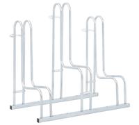 vidaXL Bicycle Stand for 3 Bikes Floor Freestanding Galvanised Steel
