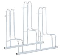 vidaXL Bicycle Stand for 3 Bikes Floor Freestanding Galvanised Steel