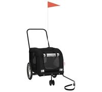 vidaXL Bicycle Trailer Dog Black Oxford Fabric and Iron, Bicycle Trailer, Dog Trailer, Bicycle Trailer, Dog Bicycle Trailer
