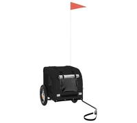 vidaXL Bicycle Trailer Dogs Black Oxford Fabric and Iron