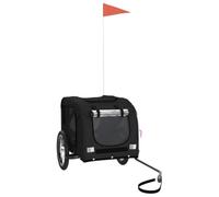 vidaXL Bicycle Trailer Dogs Black Oxford Fabric and Iron