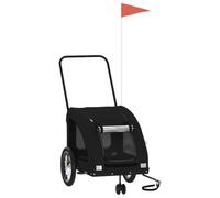 vidaXL Bicycle Trailer for Dogs, Dog Trailer for Bicycle, Trailer for Cats, Pets, Dog Bicycle Trailer, Pet Trailer, Black Oxford
