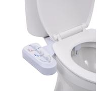 vidaXL Bidet Toilet Seat Attachment Hot Cold Water Dual Nozzles
