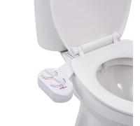 vidaXL Bidet Toilet Seat Attachment with Single Nozzle, Hot and Cold Water, Easy Installation, Energy Efficient, Enhances Personal Hygiene, Eco-Friendly, Reduces Toilet Paper Usage