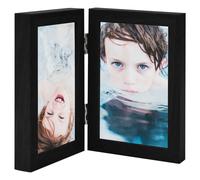 vidaXL Bifold Photo Frame Collage Black 2x
