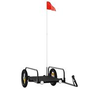 vidaXL Bike Trailer Black 122x53x31 cm Iron UK