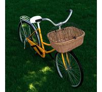 Bike Front Basket with Cover 50x45x35 cm Natural Willow