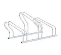vidaXL Bike Rack Bike Stand Floor for 2 Bikes Bicycle Storage Galvanised Steel