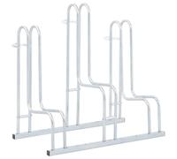 vidaXL Bike Rack Bike Stand Floor for 2 Bikes Bicycle Storage Galvanised Steel